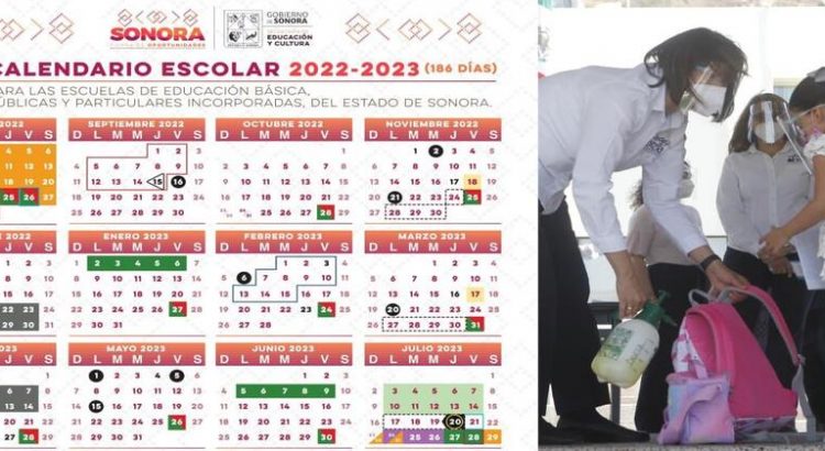 Conoce el calendario escolar SEC 2022-2023 de 186 días para Sonora