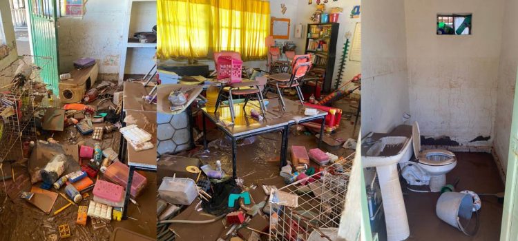 Inundaciones dejaron sin escuela a niños de Guaymas y Empalme