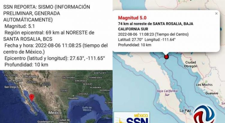Fuerte sismo sacude Guaymas y Empalme