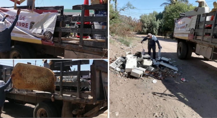 Recolecta Ayuntamiento de Guaymas 3.2 toneladas de ‘cacharros’’