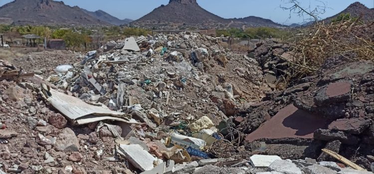 Materiales obstaculizan limpieza de arroyos en Guaymas