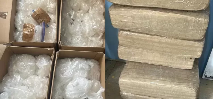 Aseguran 300 kilos de mariguana y 100 kilos de cristal