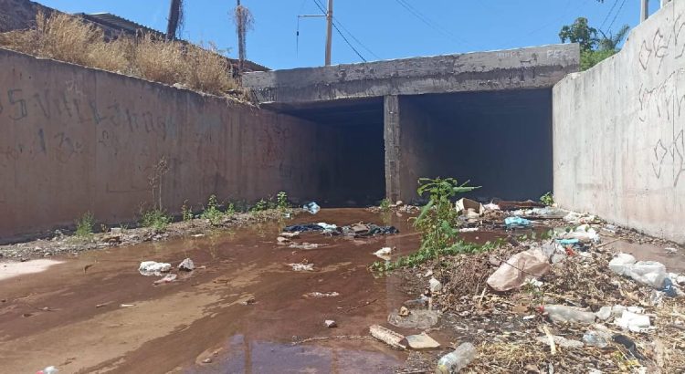 Siguen sin atender fuga de agua en colonia 5 de Mayo en Guaymas