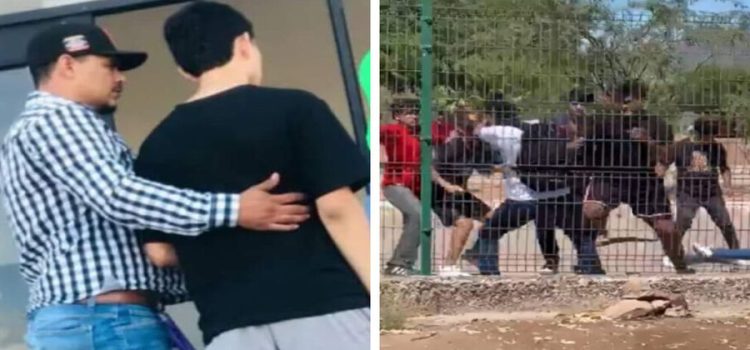 Papá graba entrega de adolescente involucrado en riña en CBTIS de Guaymas, Sonora